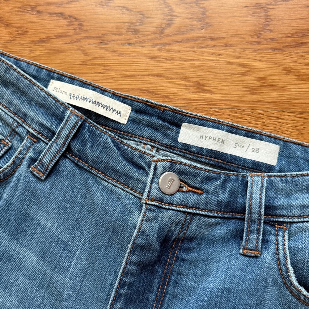 Anthropologie Pilcro hyphen cuffed crop denim jeans 28 - Picture 6 of 10